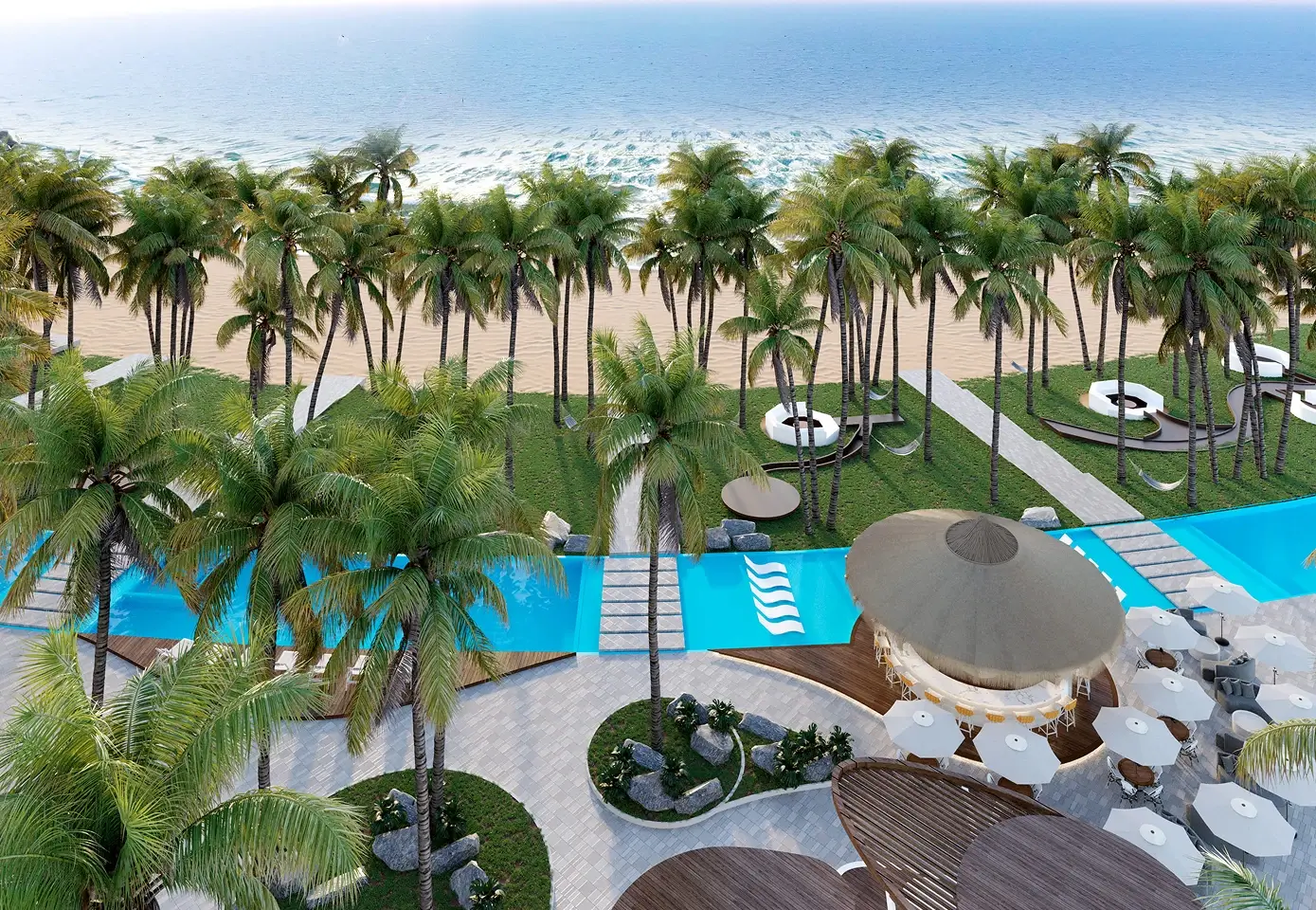 Almar Barandúa - Un área de camping con hamacas en 10,000m² de parajismos creados