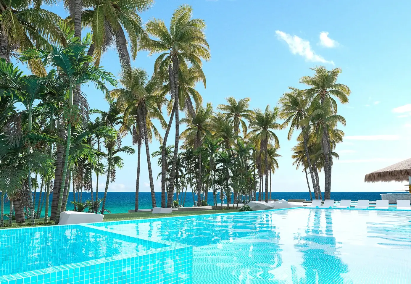 Almar Barandúa - Piscinas infinity para todas las edades, además de un jacuzzi y bar